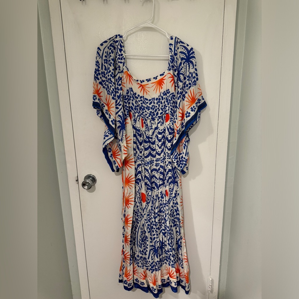 Farm Rio Anthropologie Midi Dress EUC size L